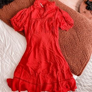 Free people red dress S